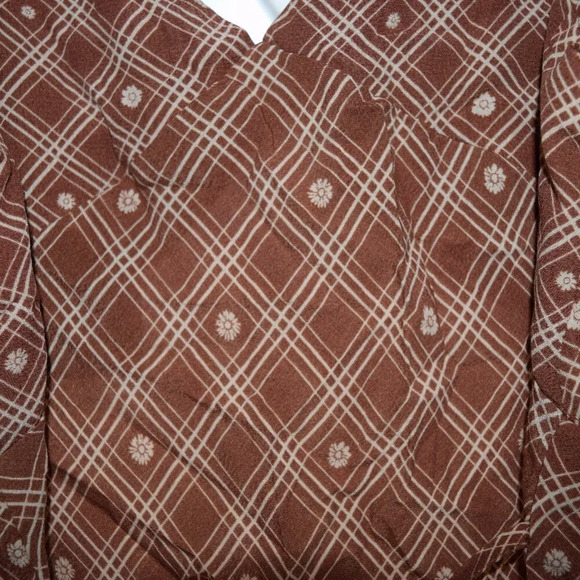 NWT Wild Fable Women's Woven Copper Check Slip Dress Size M - Picture 3 of 5